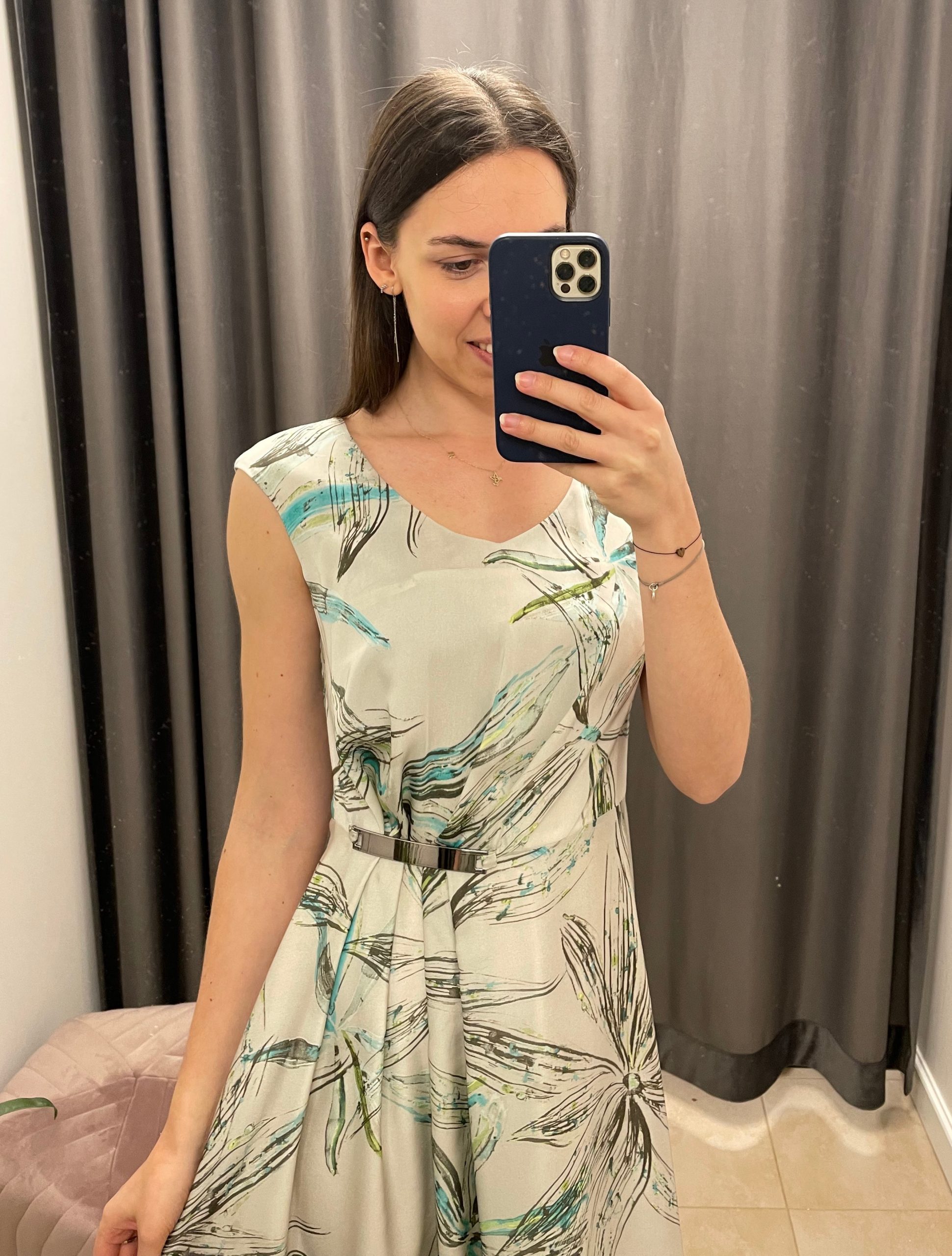 Sukienka Flori - ecru w kwiaty - obrazek 2