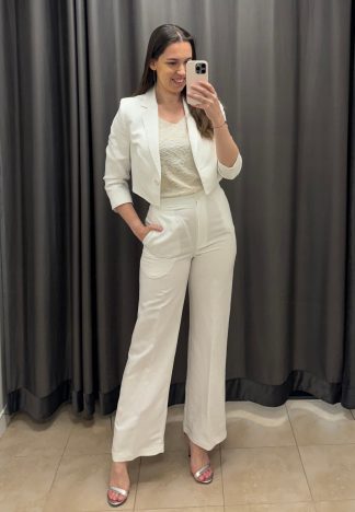 Garnitur Lniany Mare - biały