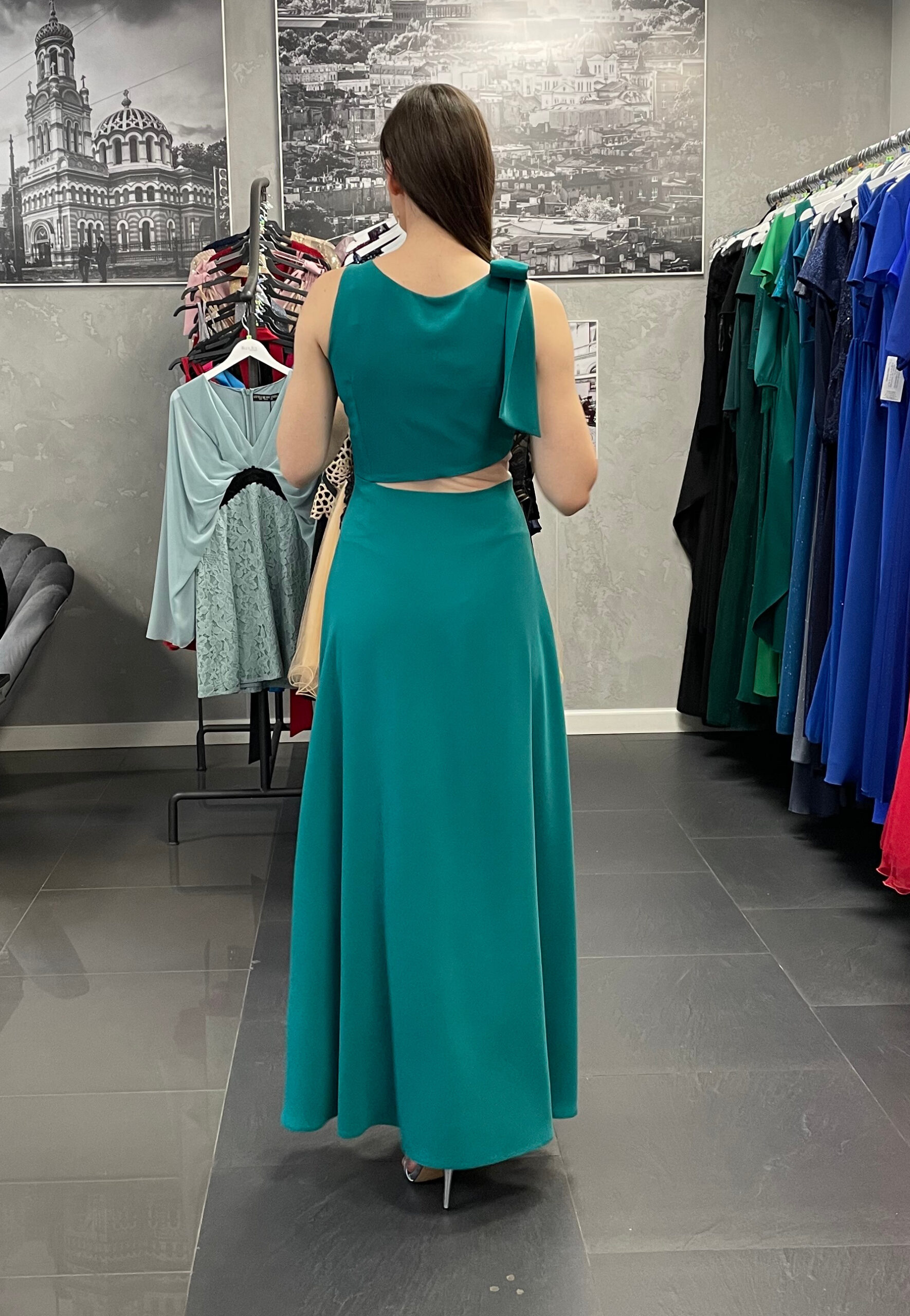 Sukienka Monica - szmaragdowa zieleń - obrazek 4