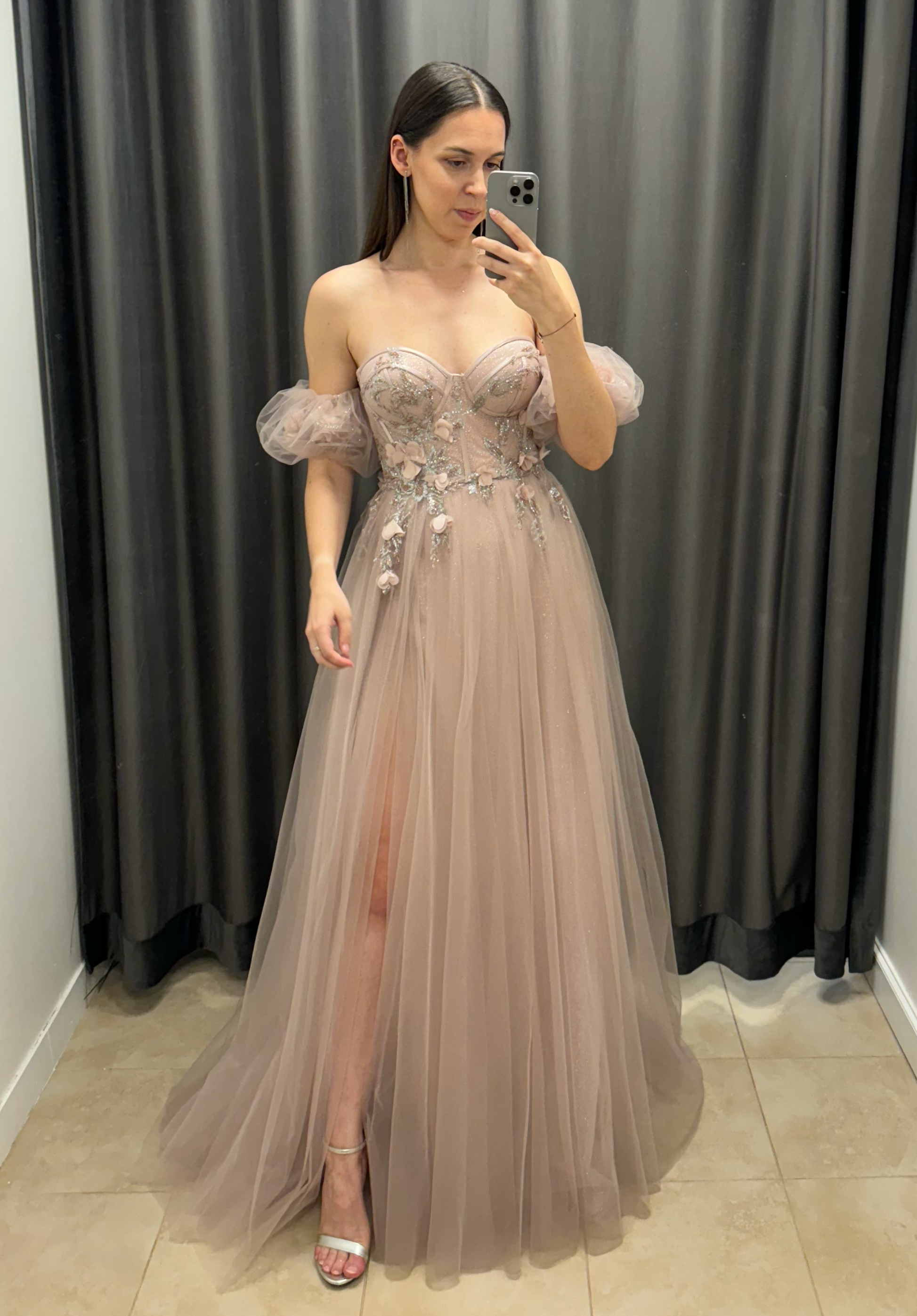 Sukienka Crystal - pudrowy róż