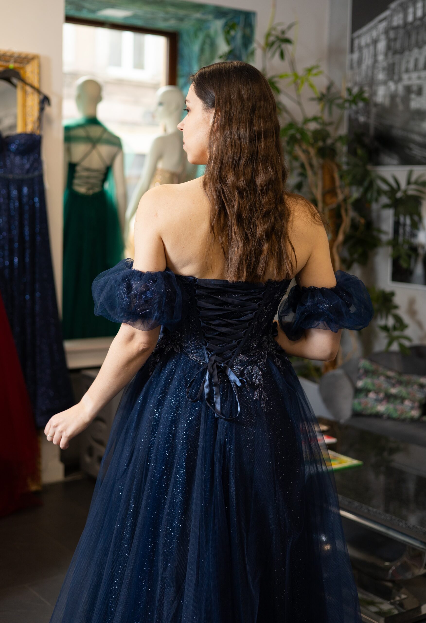 Sukienka Crystal - granatowa - obrazek 6