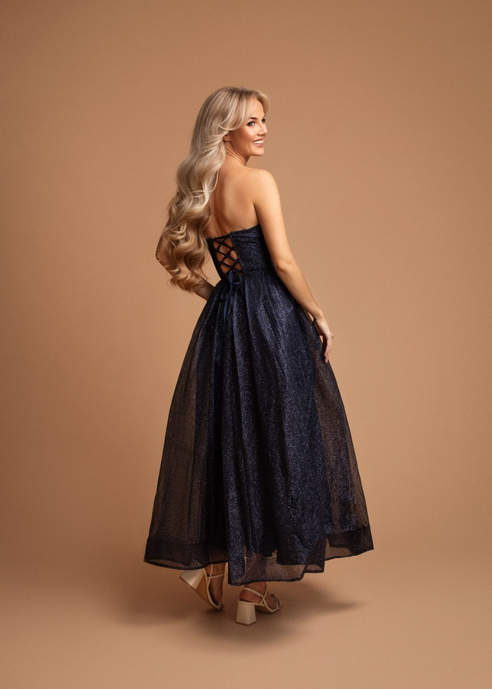 Sukienka Astrid - granatowa - obrazek 3