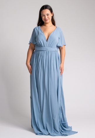 Sukienka Tasha (plus size) - błękitna