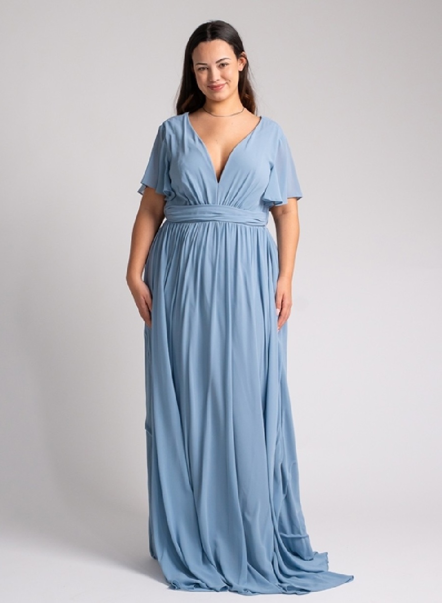 Sukienka Tasha (plus size) - błękitna