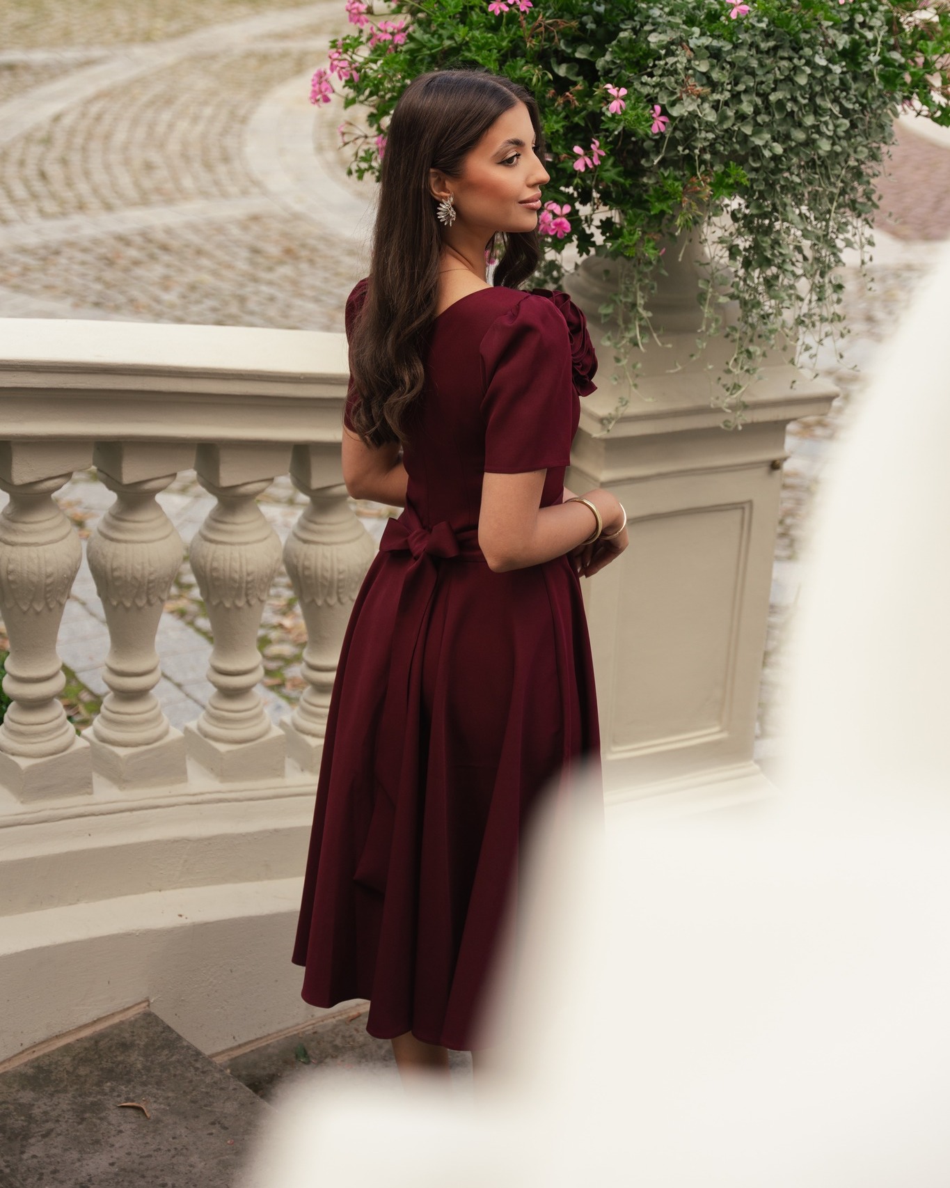 Sukienka Rubi - bordowa - obrazek 5