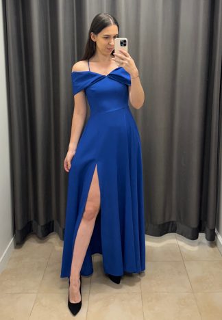 Sukienka Silla - chabrowa z lekkim błyskiem