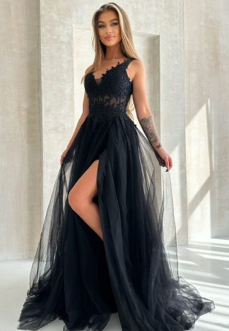 Sukienka Peonia - czarna