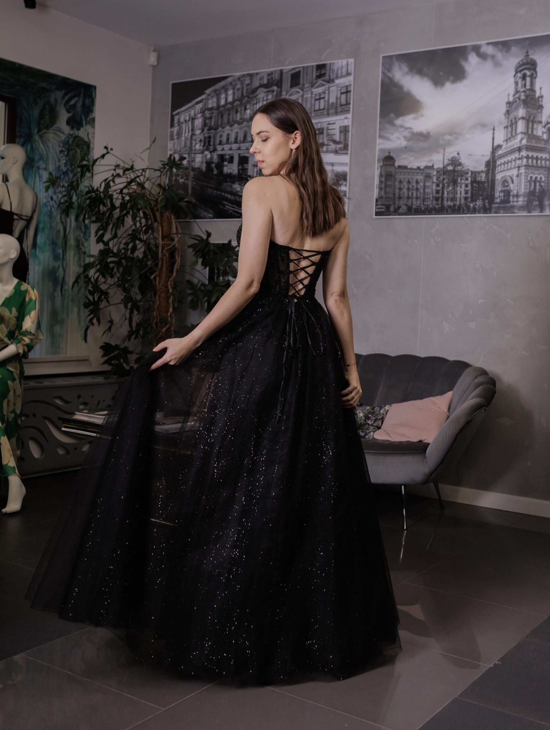 Sukienka Jaśmina - czarna - obrazek 8