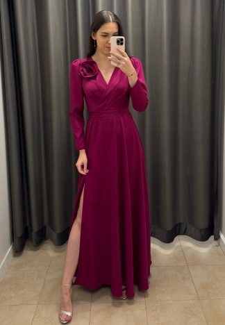 Sukienka Patrycja - fuksja z błyskiem