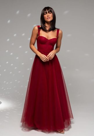 Sukienka Cornelia Maxi - bordowa