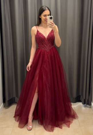 Sukienka Perla - bordowa