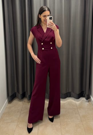 Kombinezon Kazuko - śliwka / bordo