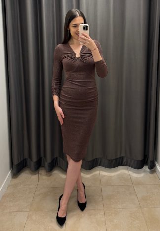 Sukienka Carly - brązowa