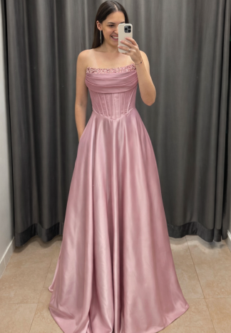 Sukienka Andi - pudrowy róż