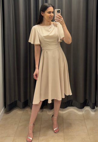 Sukienka Naomi - złocisty beż