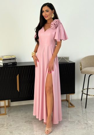 Sukienka Livia - cukierkowy róż z błyskiem