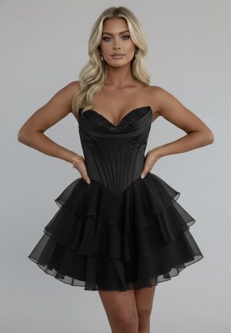 Sukienka Maja mini - czarna